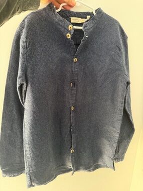 MarMar Copenhagen Navy Corduroy Button-Down Shirt for Kids